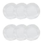 Jogo de 6 Pratos Fundos 22,5 Cm Ryo White